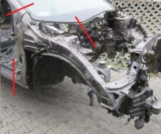 Honda CR-V IV 2013 ĆWIARTKA PODŁUŻNICA SŁUPEK PRAWY PRZÓD