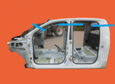 FORD RANGER 2015 PRÓG + SŁUPEK ŚCIANY LEWY